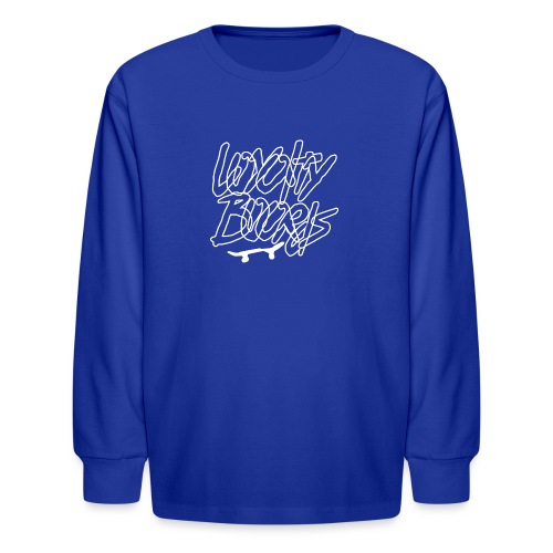 Loyalty Boards White Font With Board - Kids' Long Sleeve T-Shirt