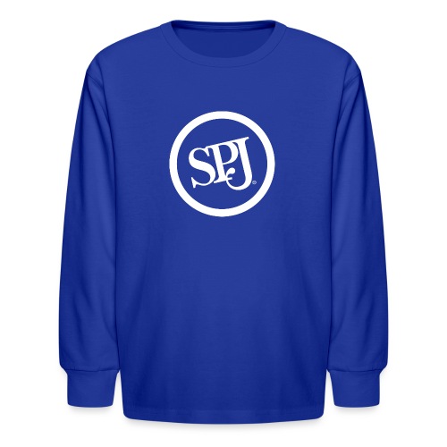 SPJ White Logo - Kids' Long Sleeve T-Shirt