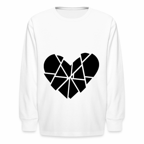 Heart Broken Shards Anti Valentine's Day - Kids' Long Sleeve T-Shirt