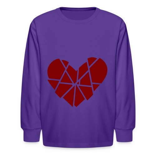 Heart Broken Shards Anti Valentine's Day - Kids' Long Sleeve T-Shirt