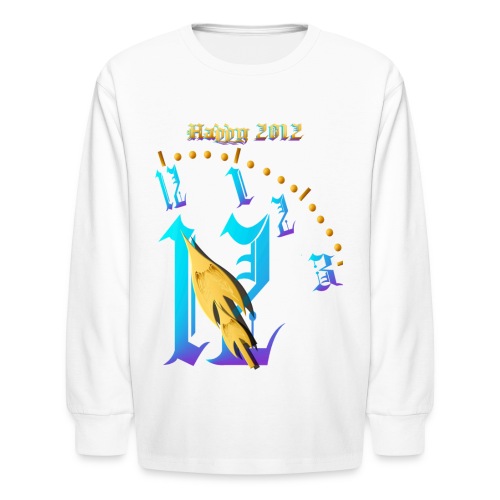 Happy 2012-Clock Striking 12:NM - Kids' Long Sleeve T-Shirt