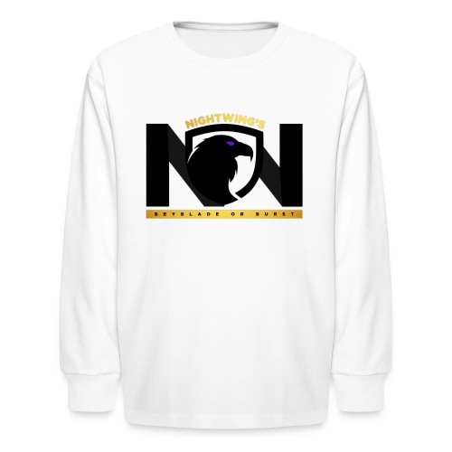 Nightwing All Black Logo - Kids' Long Sleeve T-Shirt