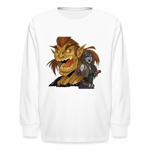 Fighter and the Demon - Kids' Long Sleeve T-Shirt