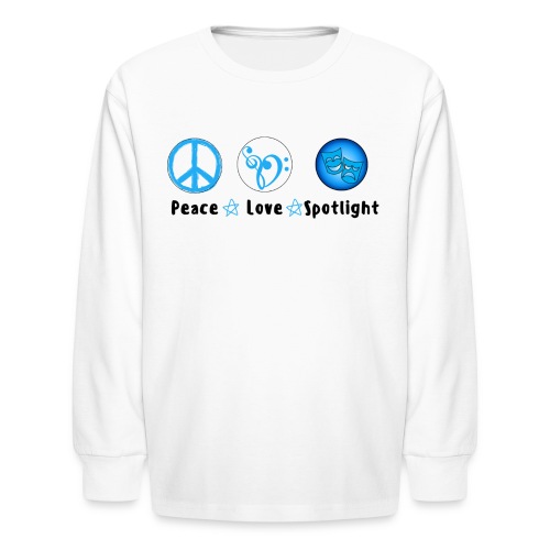 Peace Love Spotlight - Kids' Long Sleeve T-Shirt