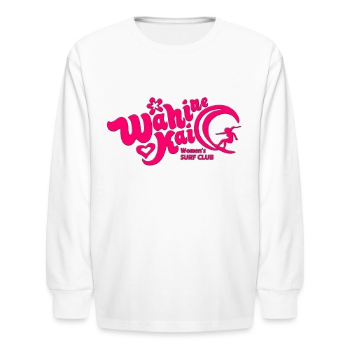 Wahine Kai Logo pink - Kids' Long Sleeve T-Shirt