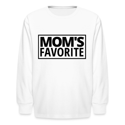 MOM'S FAVORITE (Black Stamp Logo) - Kids' Long Sleeve T-Shirt
