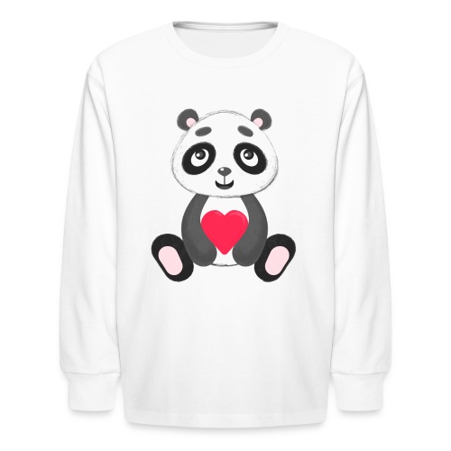 Sweetheart Panda - Kids' Long Sleeve T-Shirt