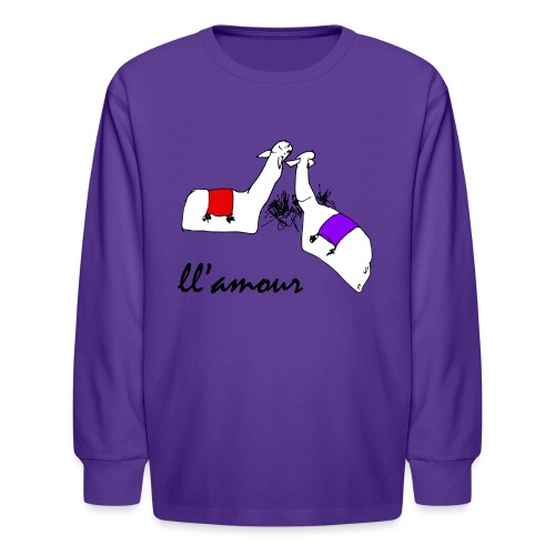 Llamour (color version). - Kids' Long Sleeve T-Shirt