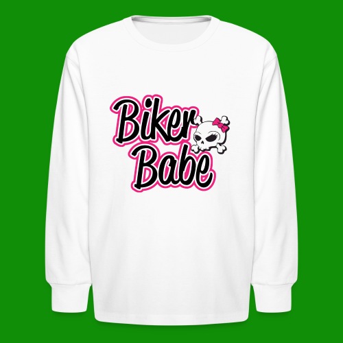 Biker Babe - Kids' Long Sleeve T-Shirt