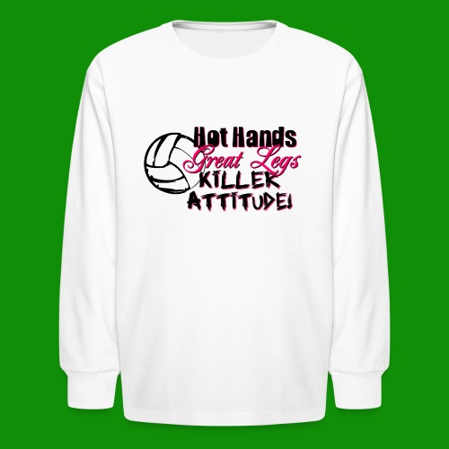 Hot Hands Volleyball - Kids' Long Sleeve T-Shirt
