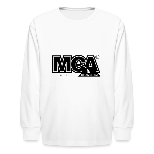 MCA Logo WBG Transparent BLACK TITLEfw fw png - Kids' Long Sleeve T-Shirt