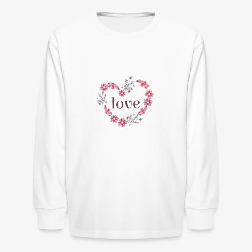 Flowers & love - Kids' Long Sleeve T-Shirt