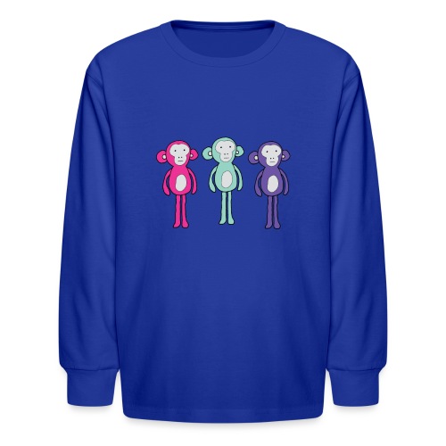 Three chill monkeys - Kids' Long Sleeve T-Shirt