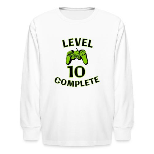 Gamer Boy 10th Birthday - Kids' Long Sleeve T-Shirt
