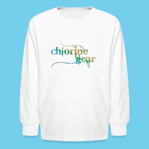 Chlorine Gear Text Rainbow warrior - Kids' Long Sleeve T-Shirt