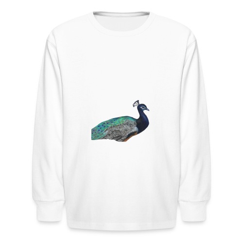 peacock half - Kids' Long Sleeve T-Shirt