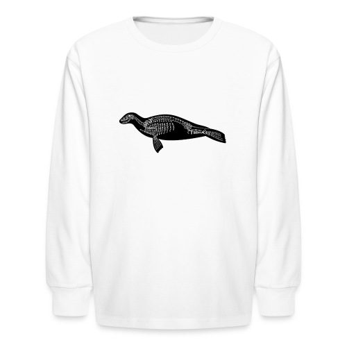 Skeleton Seal - Kids' Long Sleeve T-Shirt