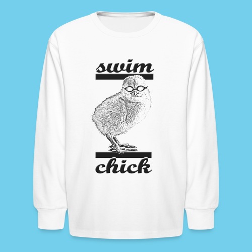 Swim chick - Kids' Long Sleeve T-Shirt