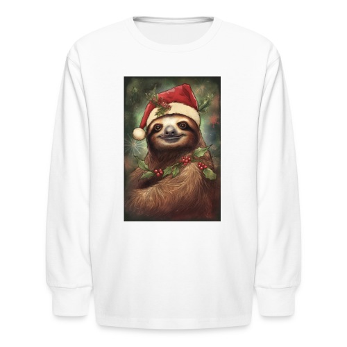 Christmas Sloth - Kids' Long Sleeve T-Shirt