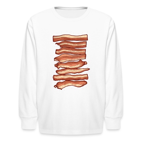 Sizzling Bacon Strips - Kids' Long Sleeve T-Shirt