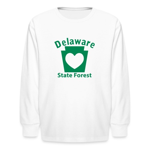 Delaware State Forest Keystone Heart - Kids' Long Sleeve T-Shirt