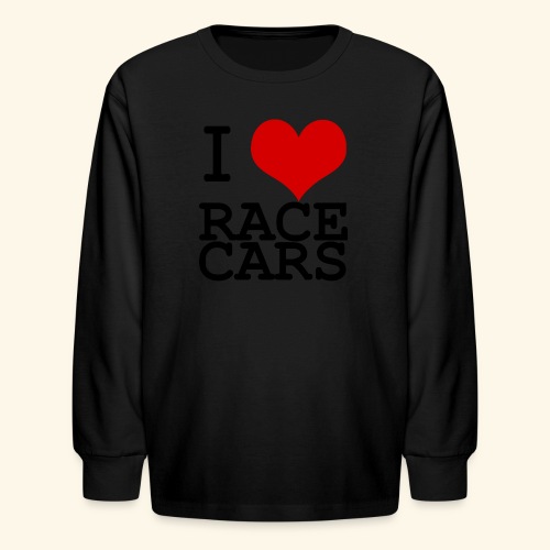 I Love Race Cars - Kids' Long Sleeve T-Shirt