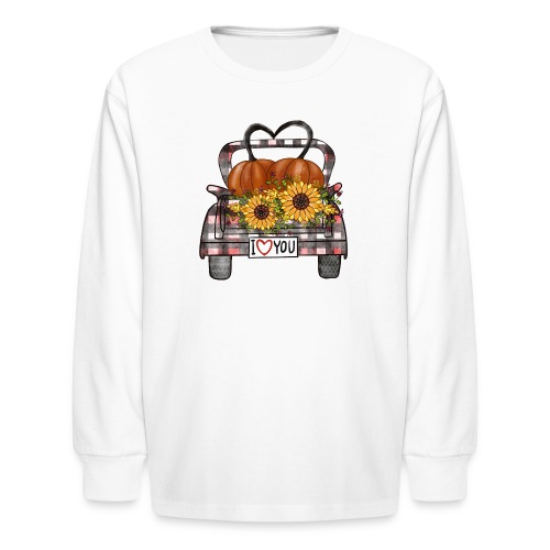 Love Autumn Truck - Kids' Long Sleeve T-Shirt