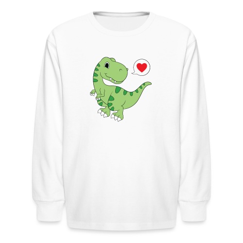 Dinosaur Love - Kids' Long Sleeve T-Shirt