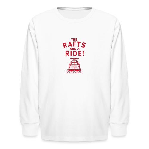 Traveling With The Mouse: Rafts Are A Ride (RED) - Kids' Long Sleeve T-Shirt