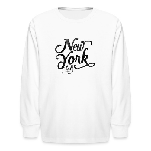 New York City vintage typographie - Kids' Long Sleeve T-Shirt