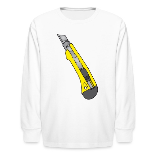 Cutter Rug Knives (yellow) - Kids' Long Sleeve T-Shirt