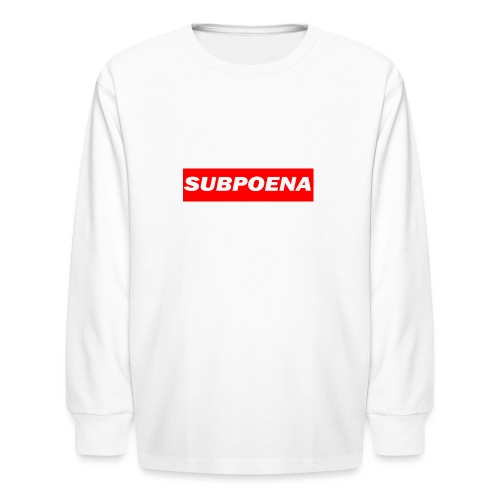 Funny Lawyer Subpoena Supreme Logo - Kids' Long Sleeve T-Shirt