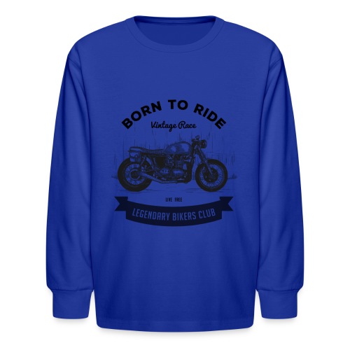 Born to ride Vintage Race T-shirt - Kids' Long Sleeve T-Shirt