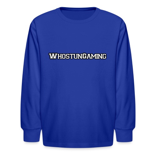 WhoStun Gaming Block college style - Kids' Long Sleeve T-Shirt