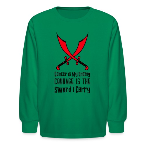 Cancer is My Enemy - Kids' Long Sleeve T-Shirt