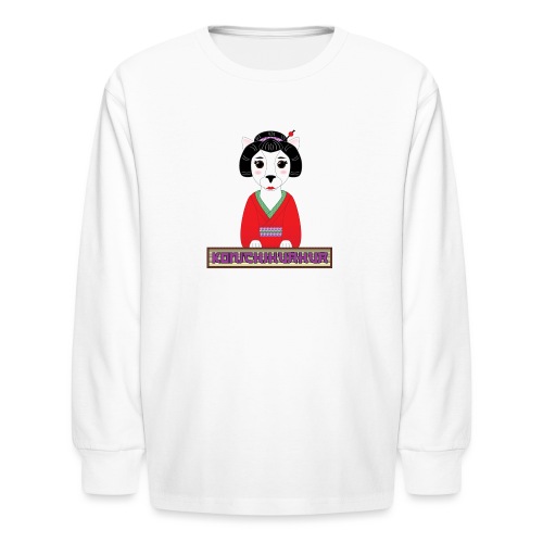 Konichihuahua Japanese / Spanish Geisha Dog Red - Kids' Long Sleeve T-Shirt