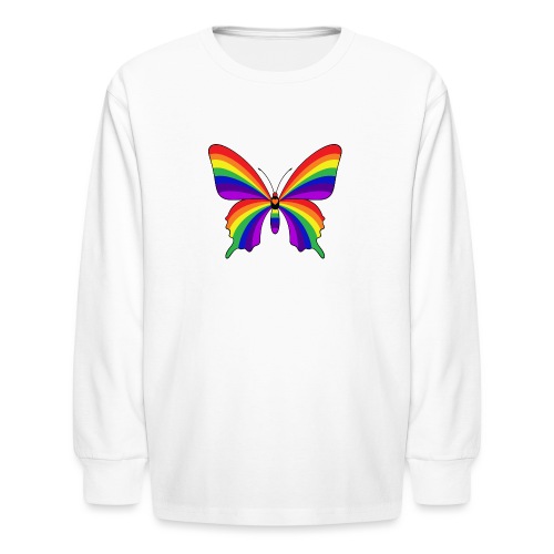 Rainbow Butterfly - Kids' Long Sleeve T-Shirt