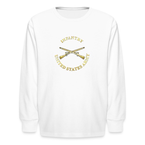 Infantry Branch Plaque - Kids' Long Sleeve T-Shirt