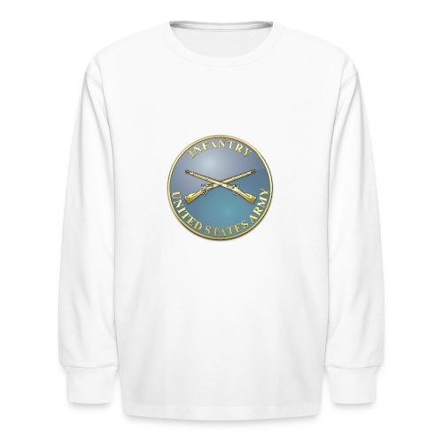 Infantry Branch Plaque - Kids' Long Sleeve T-Shirt