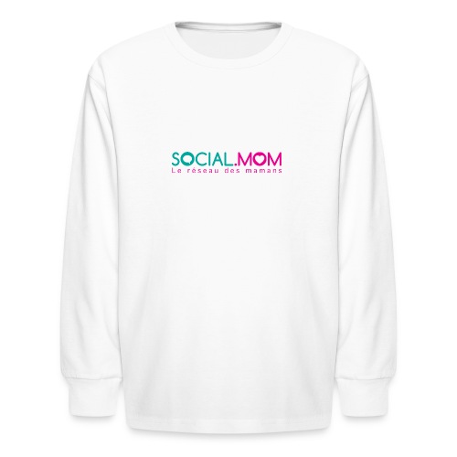 Social.mom logo français - Kids' Long Sleeve T-Shirt