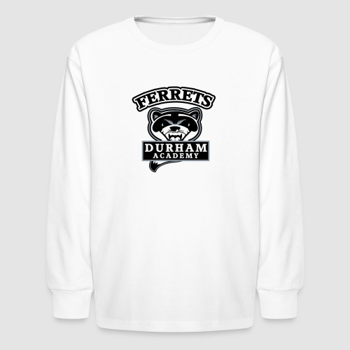 durham academy ferrets logo black - Kids' Long Sleeve T-Shirt