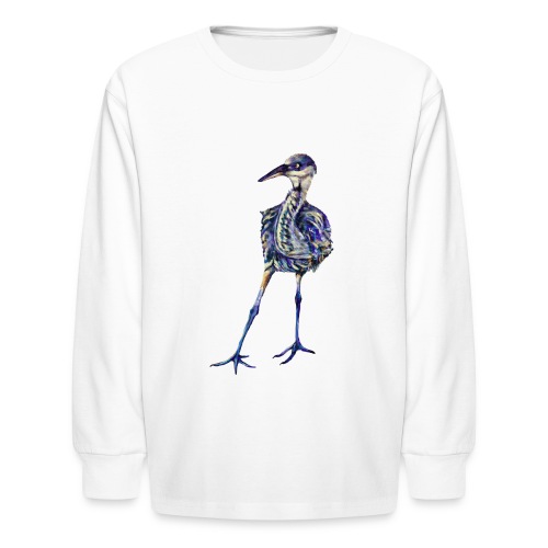 Blue heron - Kids' Long Sleeve T-Shirt