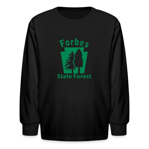 Forbes State Forest Keystone (w/trees) - Kids' Long Sleeve T-Shirt