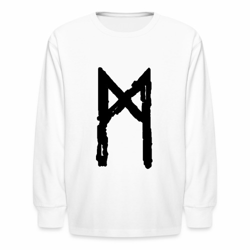 Elder Futhark Rune - Letter M - Kids' Long Sleeve T-Shirt