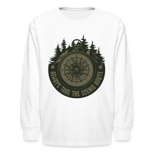 Always Take the Scenic Route - Kids' Long Sleeve T-Shirt