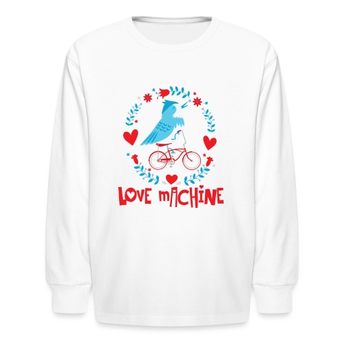 Cute Love Machine Bird - Kids' Long Sleeve T-Shirt