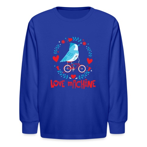 Cute Love Machine Bird - Kids' Long Sleeve T-Shirt
