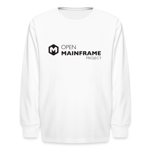 Open Mainframe Project - Black Logo - Kids' Long Sleeve T-Shirt