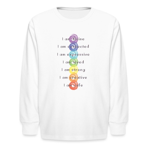 Just For Today Chakras - Kids' Long Sleeve T-Shirt