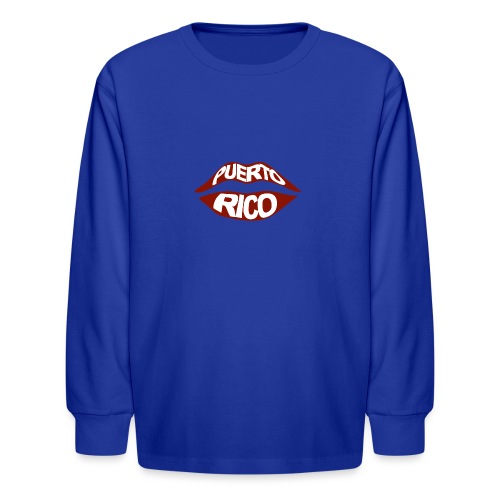 Puerto Rico Lips - Kids' Long Sleeve T-Shirt